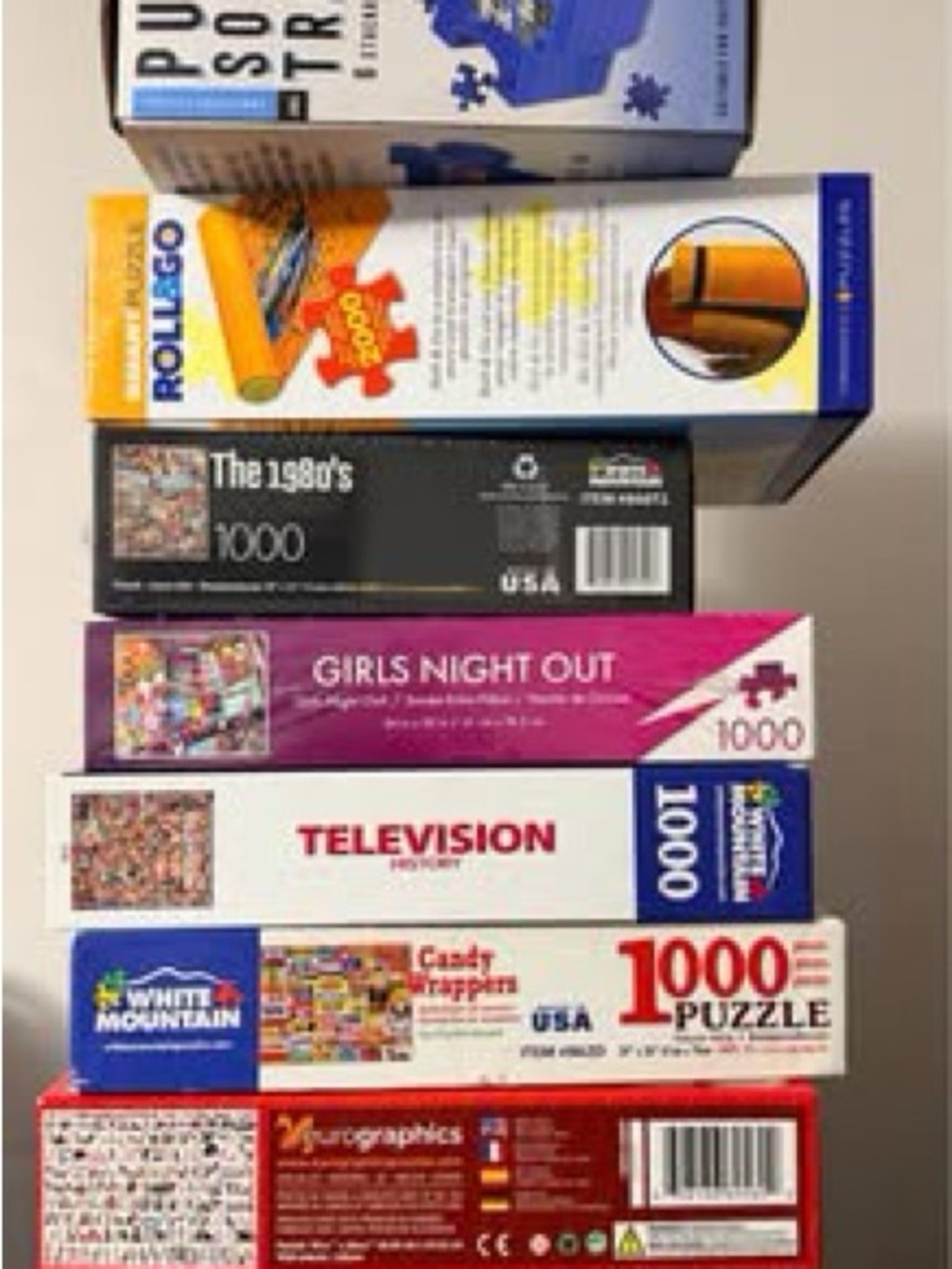 1000-Piece Puzzle Bundle + Sorting Trays – Some Brand New/Sealed